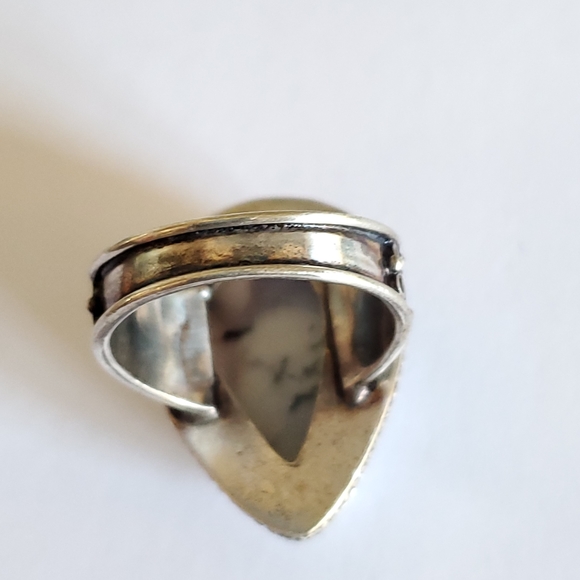 Vintage Southwest White Buffalo Turquoise Ring Sz8 - Picture 8 of 11